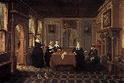 BASSEN, Bartholomeus van Five ladies in an interior oil painting reproduction